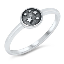 Load image into Gallery viewer, Sterling Silver Oxidized Stars Ring