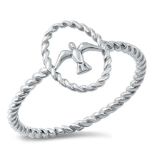 Load image into Gallery viewer, Sterling Silver Rhodium Plated Sparrow Ring