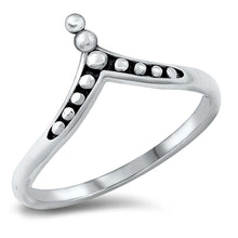 Load image into Gallery viewer, Sterling Silver Oxidized V Shaped Ring