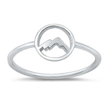 Load image into Gallery viewer, Sterling Silver Rhodium Plated Mountain Ring