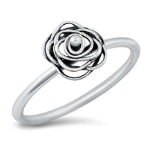 Load image into Gallery viewer, Sterling Silver Oxidized Rose Plain Ring