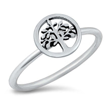 Load image into Gallery viewer, Sterling Silver Oxidized Tree Of Life Plain Ring