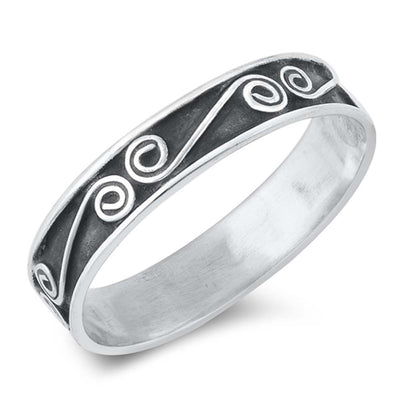 Sterling Silver Oxidized Handmade Bali Ring
