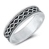 Sterling Silver Oxidized Bali Ring