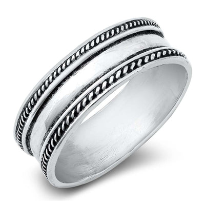 Sterling Silver Oxidized Bali Ring