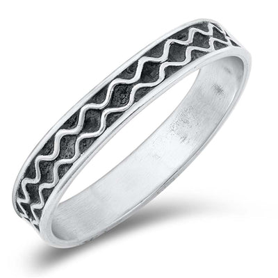 Sterling Silver Oxidized Bali Ring