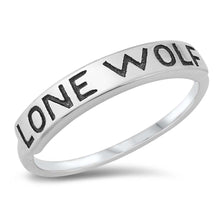Load image into Gallery viewer, Sterling Silver Oxidized Lone Wolf Ring