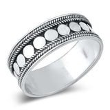 Sterling Silver Oxidized Bali Design Ring