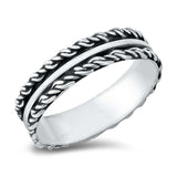 Sterling Silver Oxidized Bali Ring