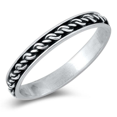 Sterling Silver Oxidized Bali Design Ring