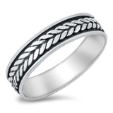 Sterling Silver Oxidized Bali Ring