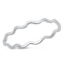 Load image into Gallery viewer, Sterling Silver High Polished Squiggly Band Ring