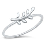 Sterling Silver High Polished Little Fern Ring