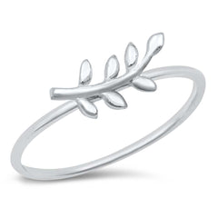 Sterling Silver High Polished Little Fern Ring
