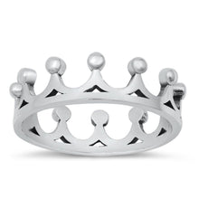 Load image into Gallery viewer, Sterling Silver Oxidized Crown Ring - silverdepot
