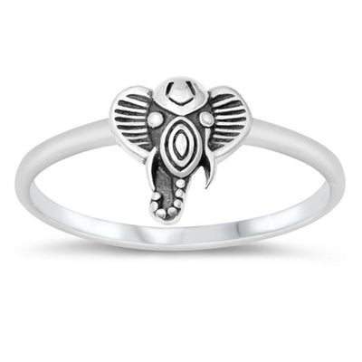 Sterling Silver Oxidized Elephant Ring - silverdepot