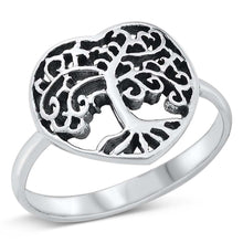 Load image into Gallery viewer, Sterling Silver Oxidized Tree of Life Ring