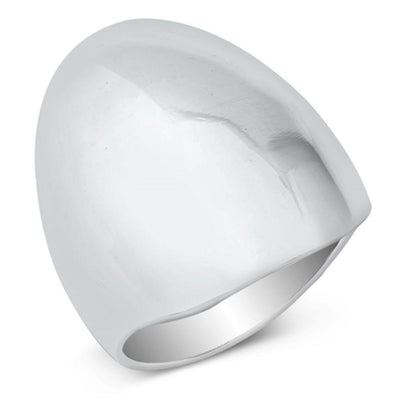 Sterling Silver Oxidized Dome Ring - silverdepot