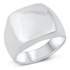 Sterling Silver High Polished 15mm Signet Ring