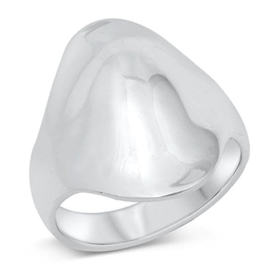 Sterling Silver Oxidized Dome Ring - silverdepot