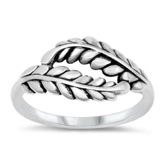 Sterling Silver Oxidized Leaves Ring
