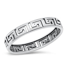 Load image into Gallery viewer, Sterling Silver Oxidized Aztec Band Ring