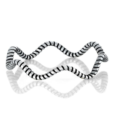 Sterling Silver Wavy Ring - silverdepot