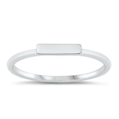 Sterling Silver Bar Ring - silverdepot