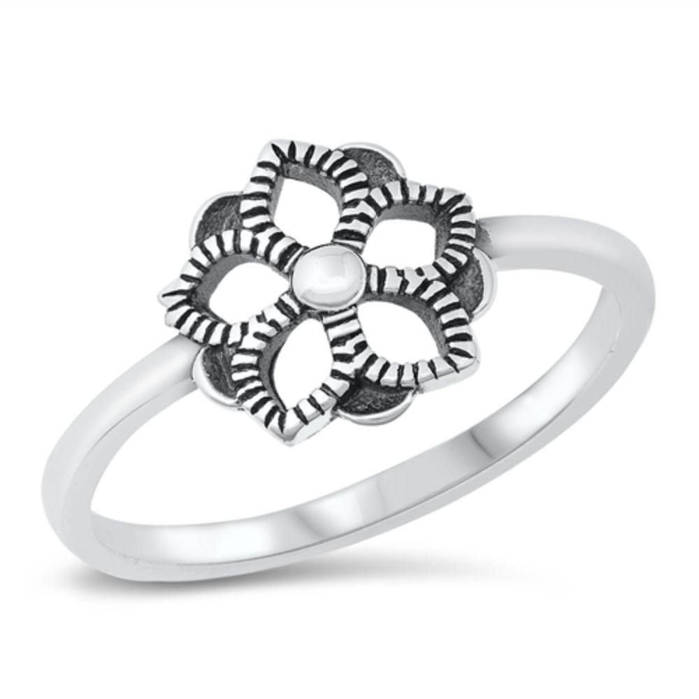 Sterling Silver Flower Ring