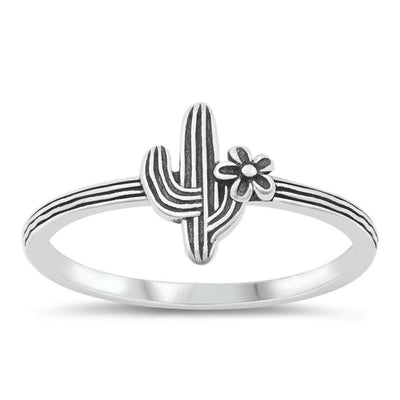 Sterling Silver Cactus Ring - silverdepot