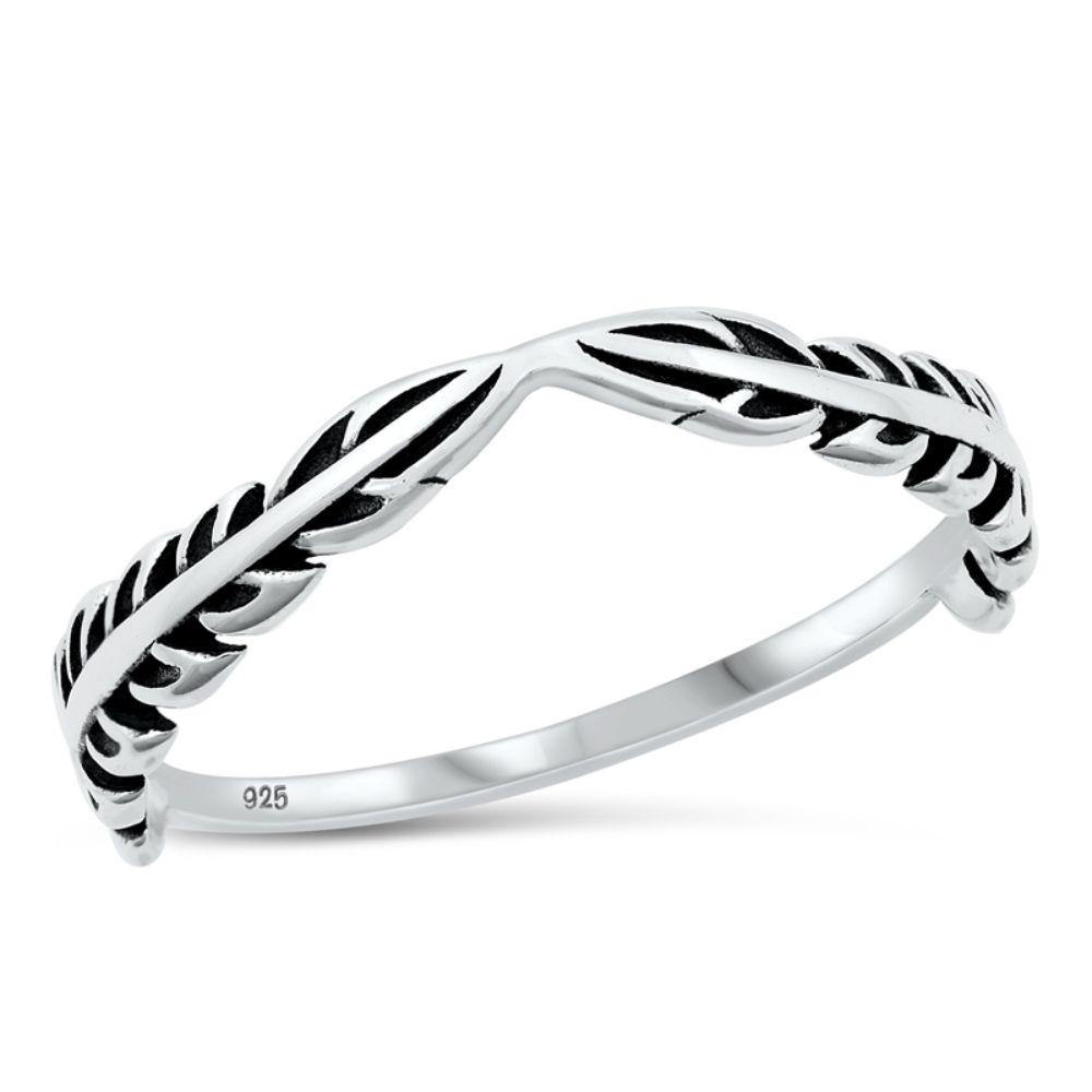 Sterling Silver Fern Leaves Ring