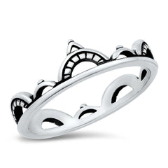 Sterling Silver Semicircles Ring