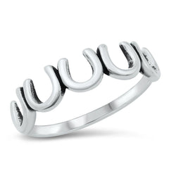 Sterling Silver Horseshoes Ring