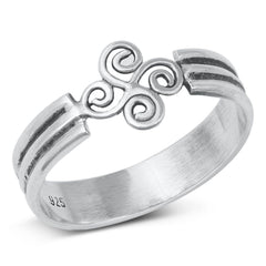 Sterling Silver Oxidized Bali Ring