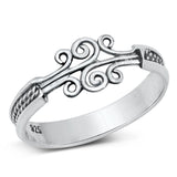 Sterling Silver Oxidized Bali Ring