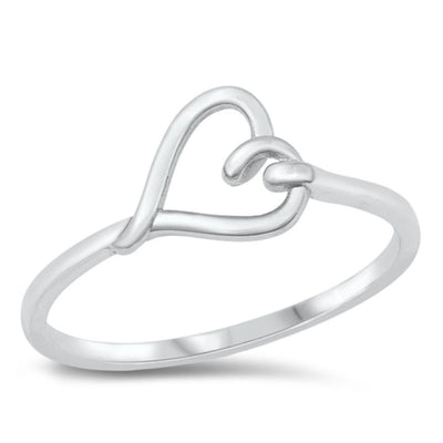 Sterling Silver Heart Ring - silverdepot