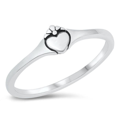 Sterling Silver Heart Ring - silverdepot
