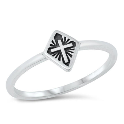Sterling Silver Cross Ring - silverdepot