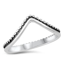 Load image into Gallery viewer, Sterling Silver Oxidized V Shaped Ring