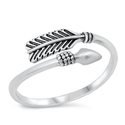 Sterling Silver Oxidized Arrow Ring