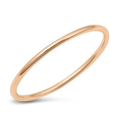 Sterling Silver Rose Gold Plated Thin Band Ring