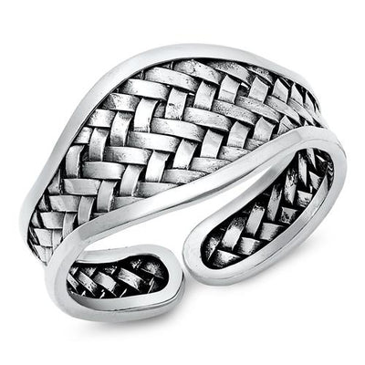 Sterling Silver Oxidized Braided Ring