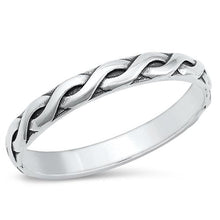 Load image into Gallery viewer, Sterling Silver Oxidized Braid Band Ring