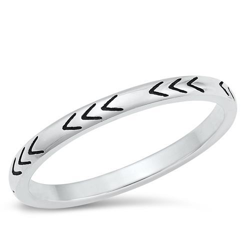 Sterling Silver Oxidized Arrows Ring