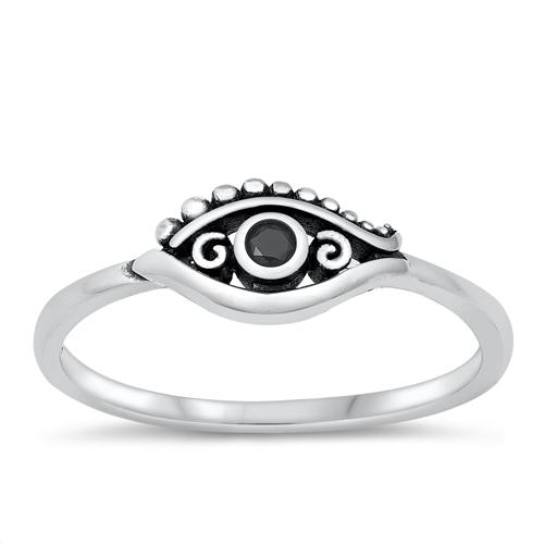 Sterling Silver Oxidized Eye Ring