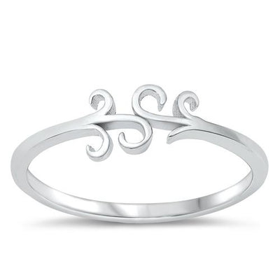 Sterling Silver Oxidized Ring-5.3mm