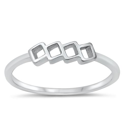Sterling Silver Rhodium Plated Eye Ring