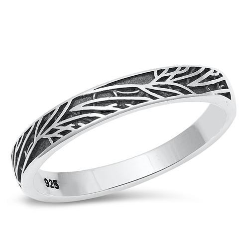 Sterling Silver Oxidized Tree Branches Ring