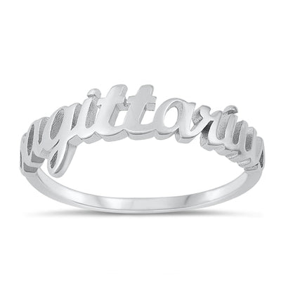 Sterling Silver Rhodium Plated Sagittarius Zodiac Ring