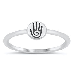 Sterling Silver Oxidized Hand Ring